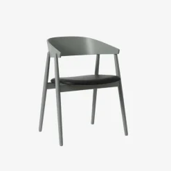 Andersen Furniture AC2 Stol Grå Bøg Sort PU Læder