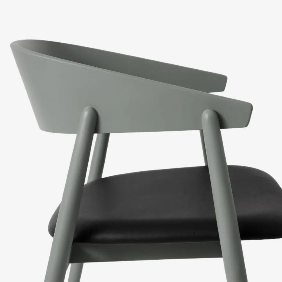 Andersen Furniture AC2 Stol Grå Bøg Sort PU Læder