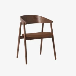 Andersen Furniture AC2 Stol Røget Mat Lakeret Bøg Brun PU Læder
