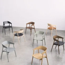 Andersen Furniture AC2 Stol Grøn Bøg Sort PU Læder