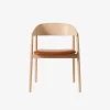 Andersen Furniture AC2 Stol Hvidpigmenteret Mat Lakeret Bøg Cognac Læder