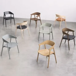 Andersen Furniture AC2 Stol Hvidpigmenteret Mat Lakeret Bøg Cognac Læder