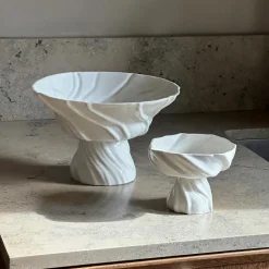 Atelier Marée Tidevands Piedestalskål Hvid