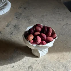 Atelier Marée Tidevands Piedestalskål Hvid