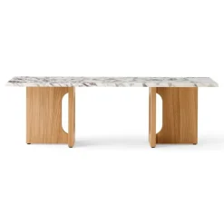 Audo Copenhagen Androgyne Lounge Table Oak / Calacatta Viola