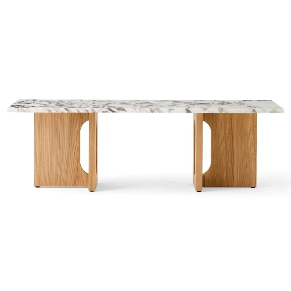 Audo Copenhagen Androgyne Lounge Table Oak / Calacatta Viola