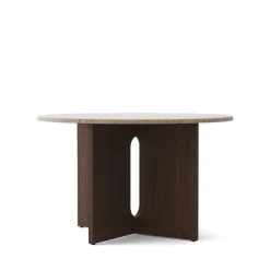 Audo Copenhagen Androgyne Dining Table Smoked Oak / Kunis Breccia Sand