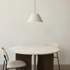 Audo Copenhagen Androgyne Dining Table Smoked Oak / Kunis Breccia Sand