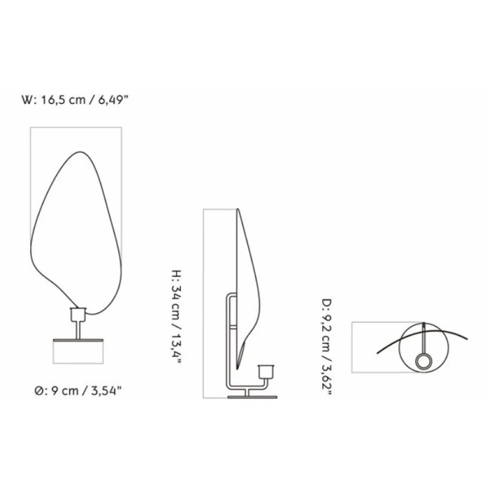 Audo Copenhagen Flambeau Lysestage Messing H34
