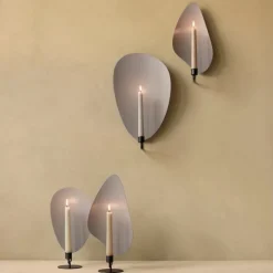 Audo Copenhagen Flambeau Lysestage Væg Grå H34