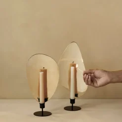 Audo Copenhagen Flambeau Lysestage Messing H30