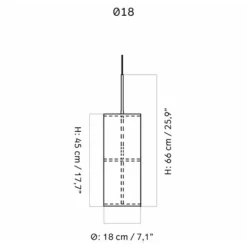 Audo Copenhagen Hashira Pendel Single Small Raw