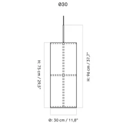 Audo Copenhagen Hashira Pendel Single Large Raw