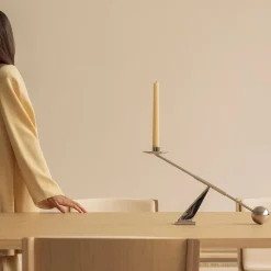 Audo Copenhagen Interconnect Candle Holder Stainless Steel Small