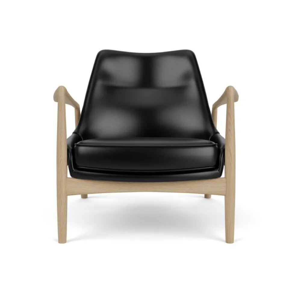 Audo Copenhagen The Seal Lounge Chair Eg / Sort Dakar Læder