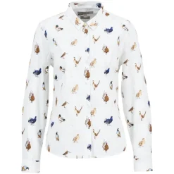 Barbour Brambles Tailored Long-Sleeved Shirt Bird Print