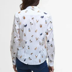 Barbour Brambles Tailored Long-Sleeved Shirt Bird Print