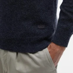 Barbour Essential Crew-Neck Jumper Charcoal