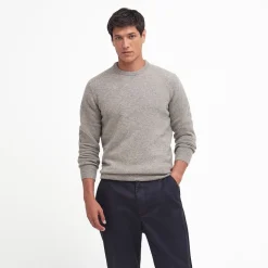 Barbour Essential Crew-Neck Jumper Stone