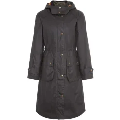 Barbour Long Cannich Waxed Jacket Olive-Classic