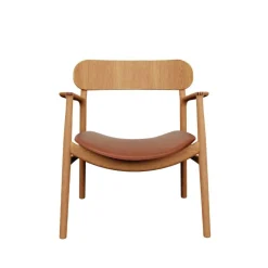 Bent Hansen Asger Loungestol Eg/Olie Cognac Zenso 2 Læder