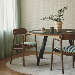 Bent Hansen Asger Spisebordsstol Eg/Røget Sort Zenso 2 Læder