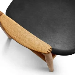 Bent Hansen Asger Spisebordsstol Eg/Olie Sort Zenso 2 Læder