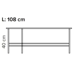 Bent Hansen Metro Sofabord L108 Smokey Blue Linoleum