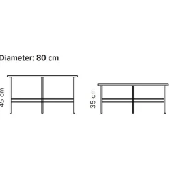 Bent Hansen Metro Sofabord Ø80 Sort Marmor