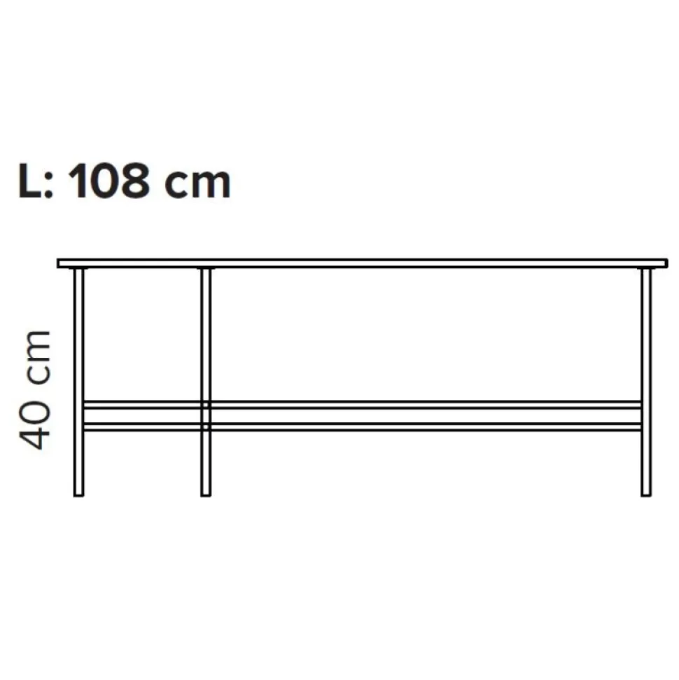 Bent Hansen Metro Sofabord L108 Grigio Antrim Laminat