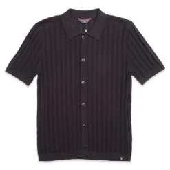 Blue De Génes Compra Open Polo Knit Dark Navy