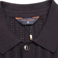 Blue De Génes Compra Open Polo Knit Dark Navy