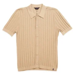 Blue De Génes Compra Open Polo Knit Khaki