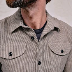 Blue De Gênes Ginotto Oregon Shirt Pebble Beige