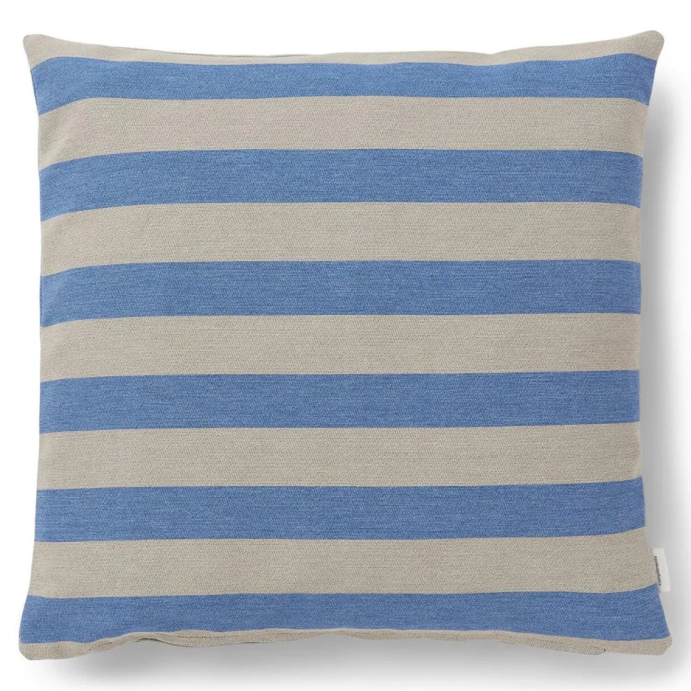 Compliments Outdoor Stripe Cushion Blue 45x45 cm