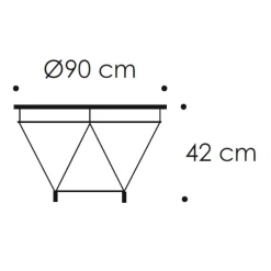 Eilersen Spider Hjørnebord Ø90