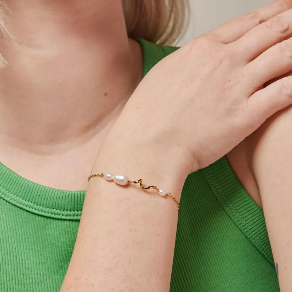 Enamel Copenhagen Bracelet Pearlie Twist Gold-Plated