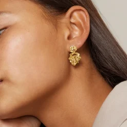 Enamel Copenhagen Earrings Windy Small Gold-Plated