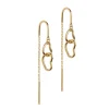 Enamel Copenhagen Earrings Organic Double Circle Gold-Plated