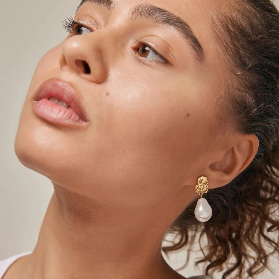 Enamel Copenhagen Earrings Paris Gold-Plated