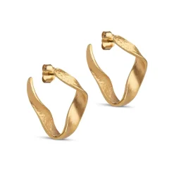 Enamel Copenhagen Earrings Dalia Gold-Plated