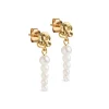 Enamel Copenhagen Earrings Malaika Pearls Gold-Plated
