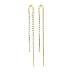 Enamel Copenhagen Hoop Chain Earrings Gold-Plated
