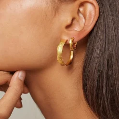 Enamel Copenhagen Hoops Ane Large Gold-Plated