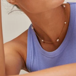 Enamel Copenhagen Necklace Brielle Gold-Plated