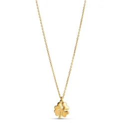 Enamel Copenhagen Necklace Organic Clover Gold-Plated