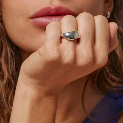 Enamel Copenhagen Ring Agnete Large Silver