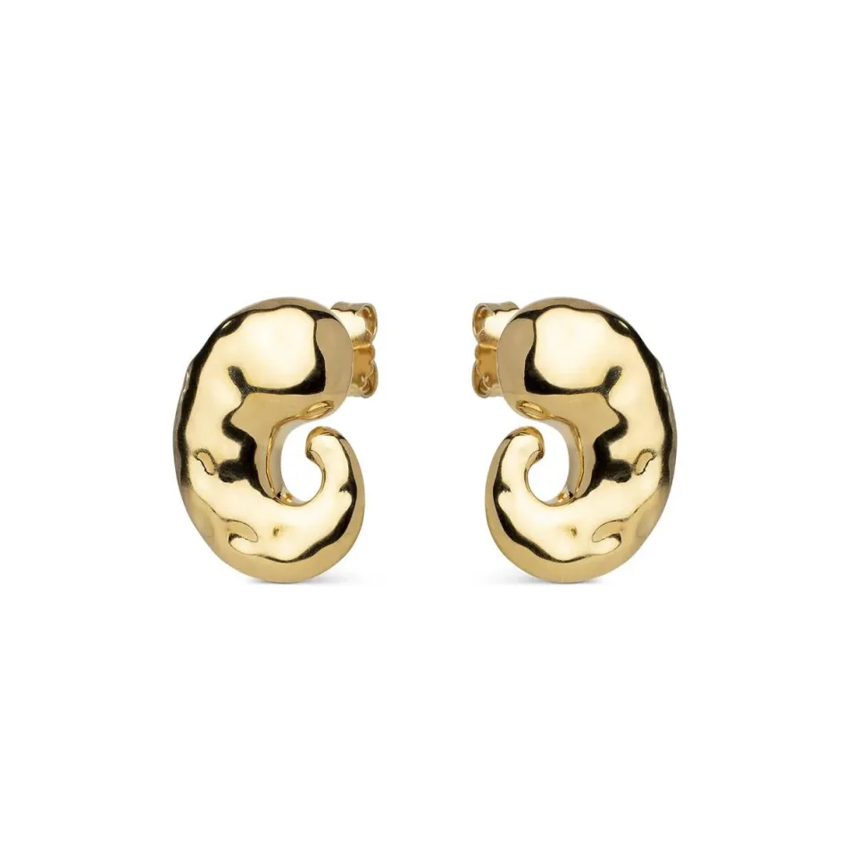 Enamel Copenhagen Studs Carya Gold-Plated