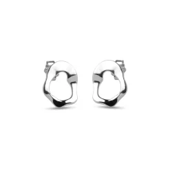 Enamel Copenhagen Studs Daphne Silver