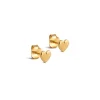 Enamel Copenhagen Studs Heart Gold-Plated